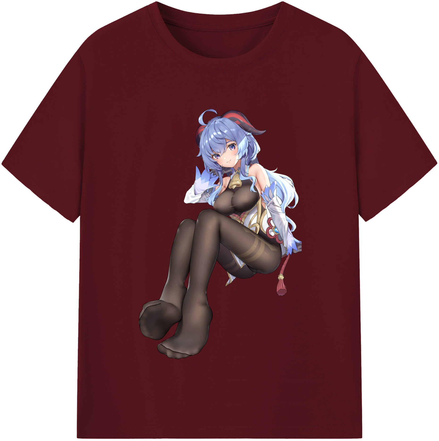 げんし神 甘雨 かんう genshin Ganyu 綿100％半袖Tシャツ（フロントプリント）